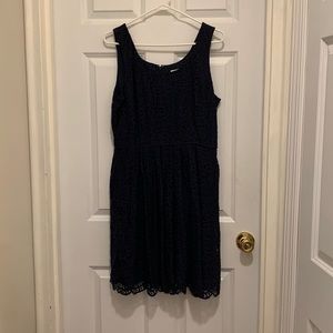 J. Crew blue lace dress